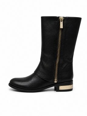 Vince Camuto Winivie Black Silk Goat Mid-Calf Boots size 9 with box